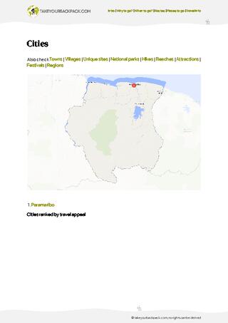 example page 4 from our offline Travel Guide for Suriname