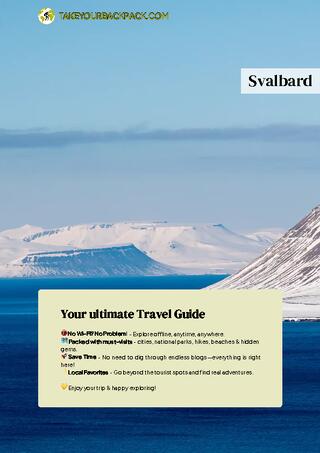 example page 0 from our offline Travel Guide for Svalbard