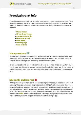 example page 5 from our offline Travel Guide for Svalbard