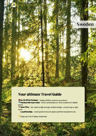 example page 0 from our offline Travel Guide for Sweden