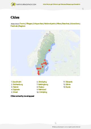 example page 4 from our offline Travel Guide for Sweden
