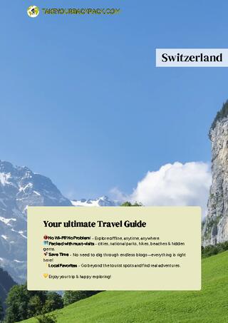 example page 0 from our offline Travel Guide for Switzerland