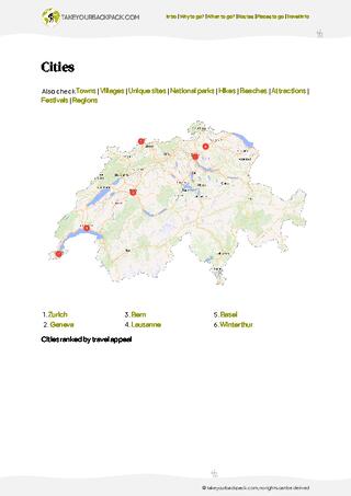 example page 4 from our offline Travel Guide for Switzerland