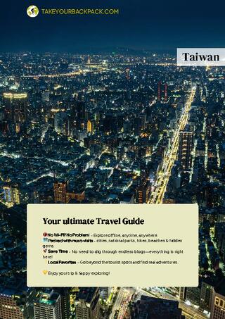 example page 0 from our offline Travel Guide for Taiwan