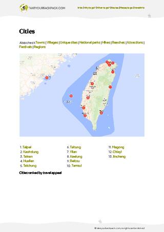 example page 4 from our offline Travel Guide for Taiwan