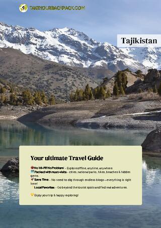 example page 0 from our offline Travel Guide for Tajikistan