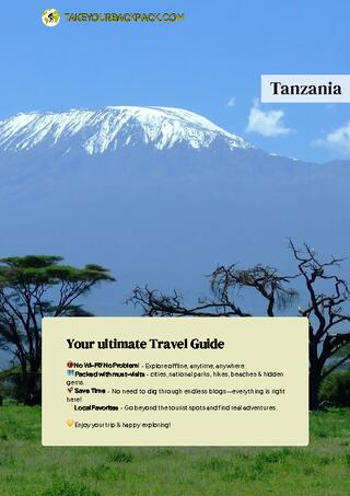 example page 0 from our offline Travel Guide for Tanzania