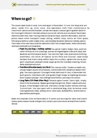 example page 1 from our offline Travel Guide for Tanzania