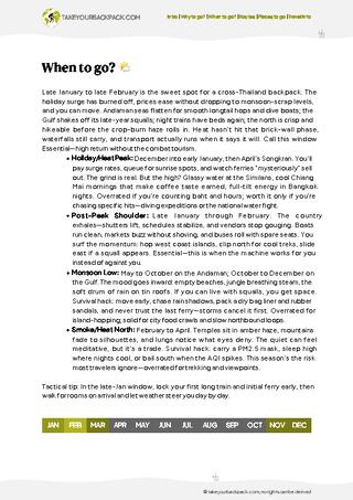 example page 1 from our offline Travel Guide for Thailand