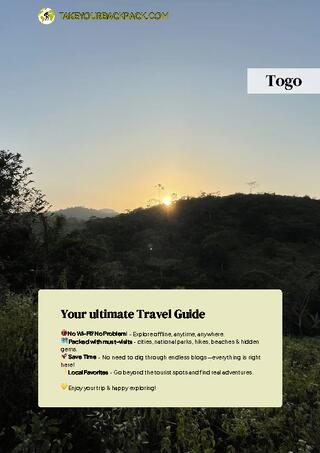 example page 0 from our offline Travel Guide for Togo