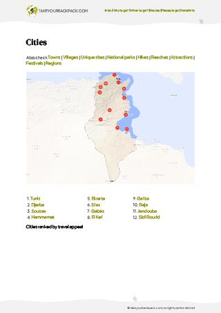 example page 4 from our offline Travel Guide for Tunisia