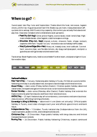example page 1 from our offline Travel Guide for Tuvalu
