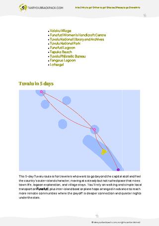 example page 2 from our offline Travel Guide for Tuvalu