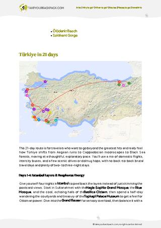 example page 2 from our offline Travel Guide for Türkiye
