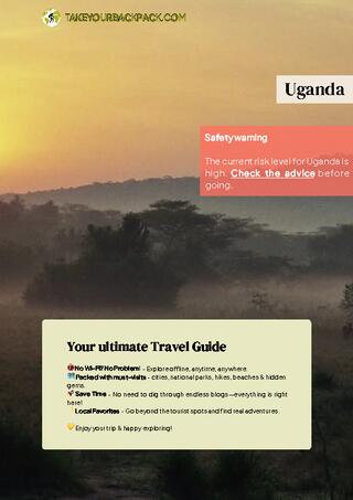 example page 0 from our offline Travel Guide for Uganda
