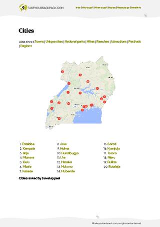 example page 4 from our offline Travel Guide for Uganda
