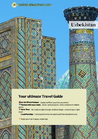 example page 0 from our offline Travel Guide for Uzbekistan