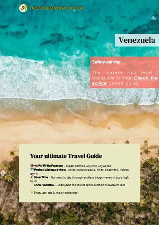 example page 0 from our offline Travel Guide for Venezuela