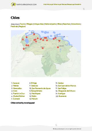 example page 4 from our offline Travel Guide for Venezuela