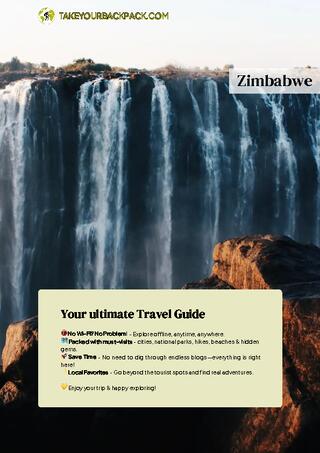example page 0 from our offline Travel Guide for Zimbabwe