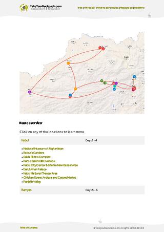 example page 4 from our offline Travel Guide for Afghanistan