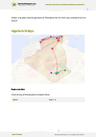 example page 4 from our offline Travel Guide for Algeria