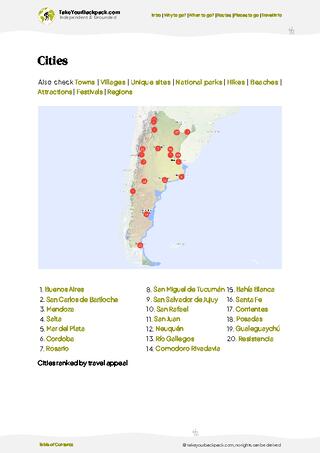 example page 6 from our offline Travel Guide for Argentina