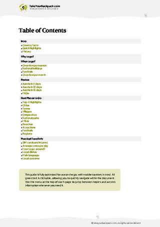 example page 2 from our offline Travel Guide for Austria