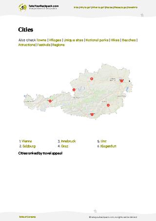 example page 6 from our offline Travel Guide for Austria