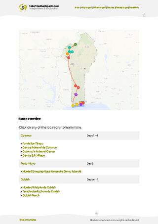 example page 4 from our offline Travel Guide for Benin
