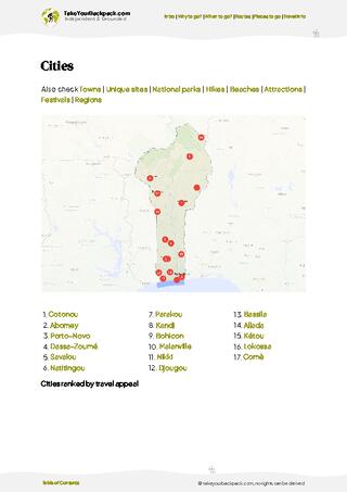 example page 6 from our offline Travel Guide for Benin