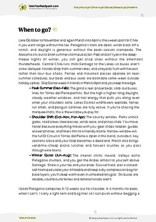 example page 3 from our offline Travel Guide for Chile