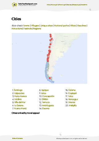 example page 6 from our offline Travel Guide for Chile