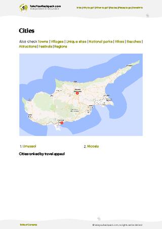 example page 6 from our offline Travel Guide for Cyprus