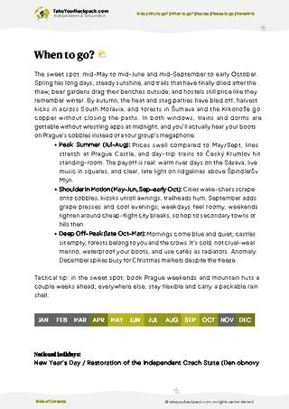 example page 3 from our offline Travel Guide for Czechia