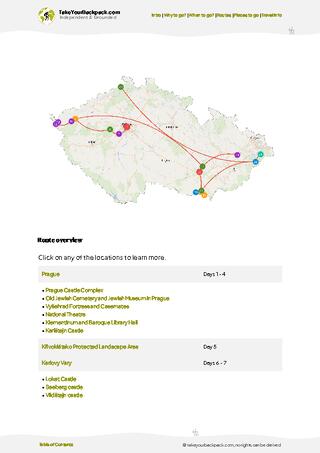example page 4 from our offline Travel Guide for Czechia