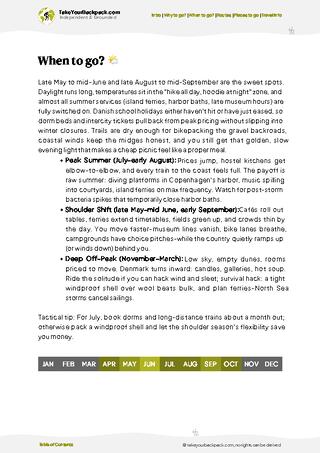 example page 3 from our offline Travel Guide for Denmark