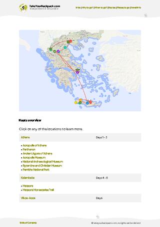 example page 4 from our offline Travel Guide for Greece