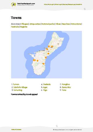 example page 6 from our offline Travel Guide for Guam