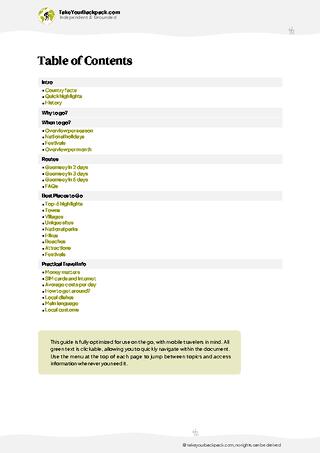 example page 2 from our offline Travel Guide for Guernsey