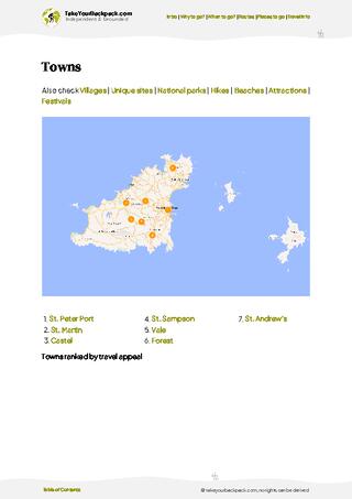 example page 6 from our offline Travel Guide for Guernsey