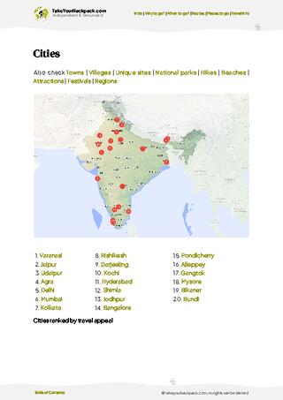 example page 6 from our offline Travel Guide for India