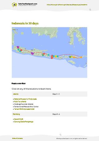 example page 4 from our offline Travel Guide for Indonesia