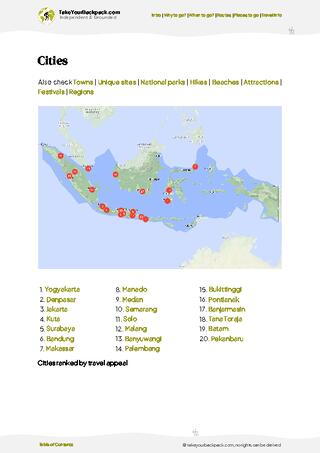 example page 6 from our offline Travel Guide for Indonesia
