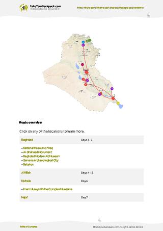 example page 4 from our offline Travel Guide for Iraq
