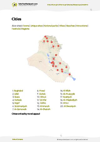 example page 6 from our offline Travel Guide for Iraq