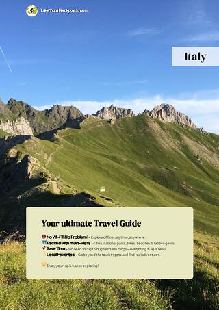 example page 0 from our offline Travel Guide for Italy