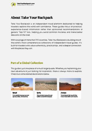 example page 1 from our offline Travel Guide for Lebanon