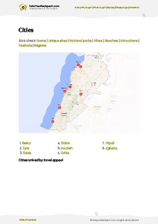 example page 6 from our offline Travel Guide for Lebanon