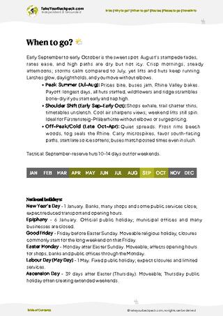 example page 3 from our offline Travel Guide for Liechtenstein